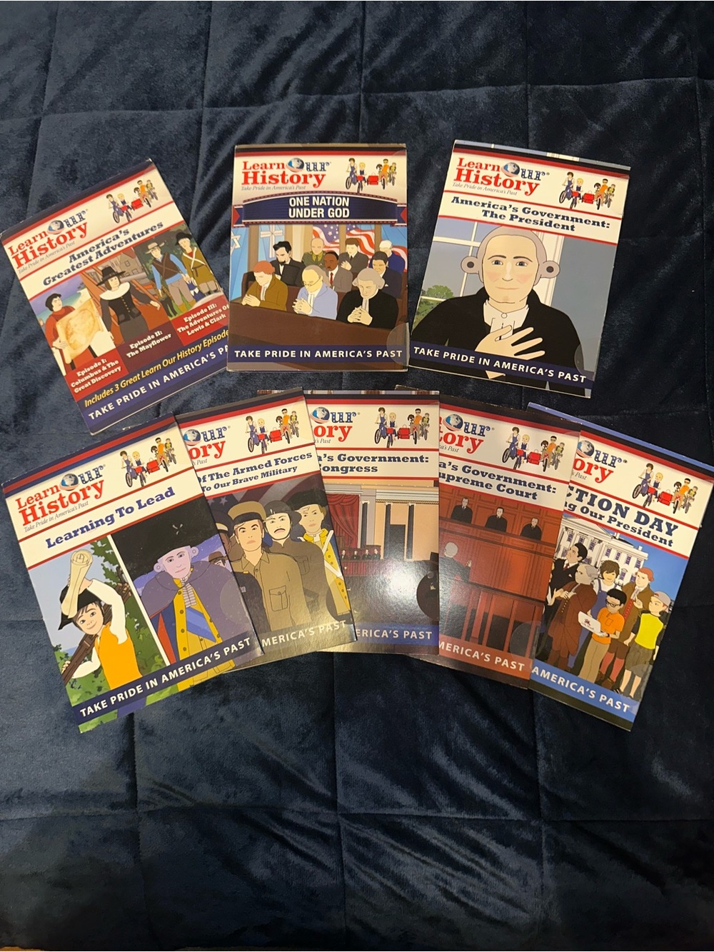 Learn Our History DVDs Lot of 8 - 5 sealed never opened